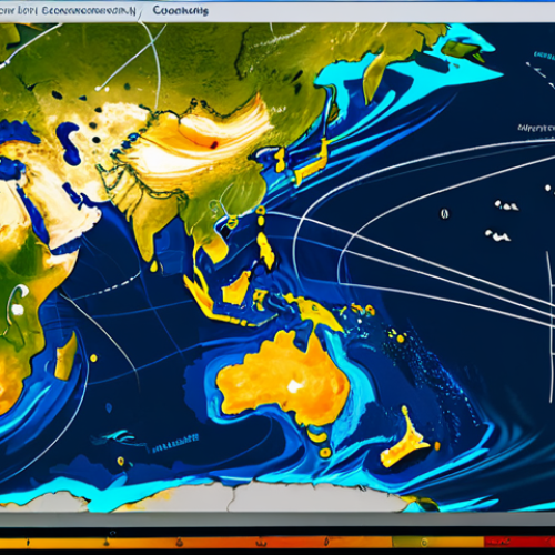 Home 4 Marine Weather Forecasting**
"A detailed scientific visualization of a marine weather forecast, showing wind speeds, sea surface temperature, and ocean currents. The image features a map of the ocean with overlaid data layers indicating storm warnings and optimized shipping routes. Style: Realistic, data-driven, informative. Includes elements like a ship navigating the waters and weather icons. safe for work, appropriate content, fully clothed, professional, perfect anatomy, natural proportions."
**