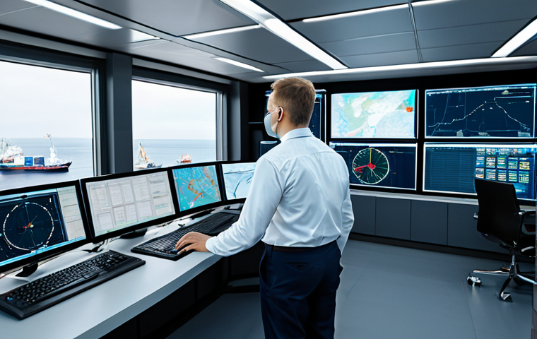 해양 항만 스마트화 - Automated Port Terminal**

"Modern Russian seaport, automated container terminal, robotic cranes mov...