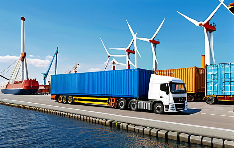 해양 항만 스마트화 - AI-Powered Port Control Room**

"Inside a high-tech control room overlooking a Russian port, enginee...