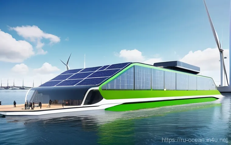 해양 전기 추진 선박 - **Prompt 1: Serene Moscow River Cruise**
    "An elegant, modern electric passenger boat gracefully ...